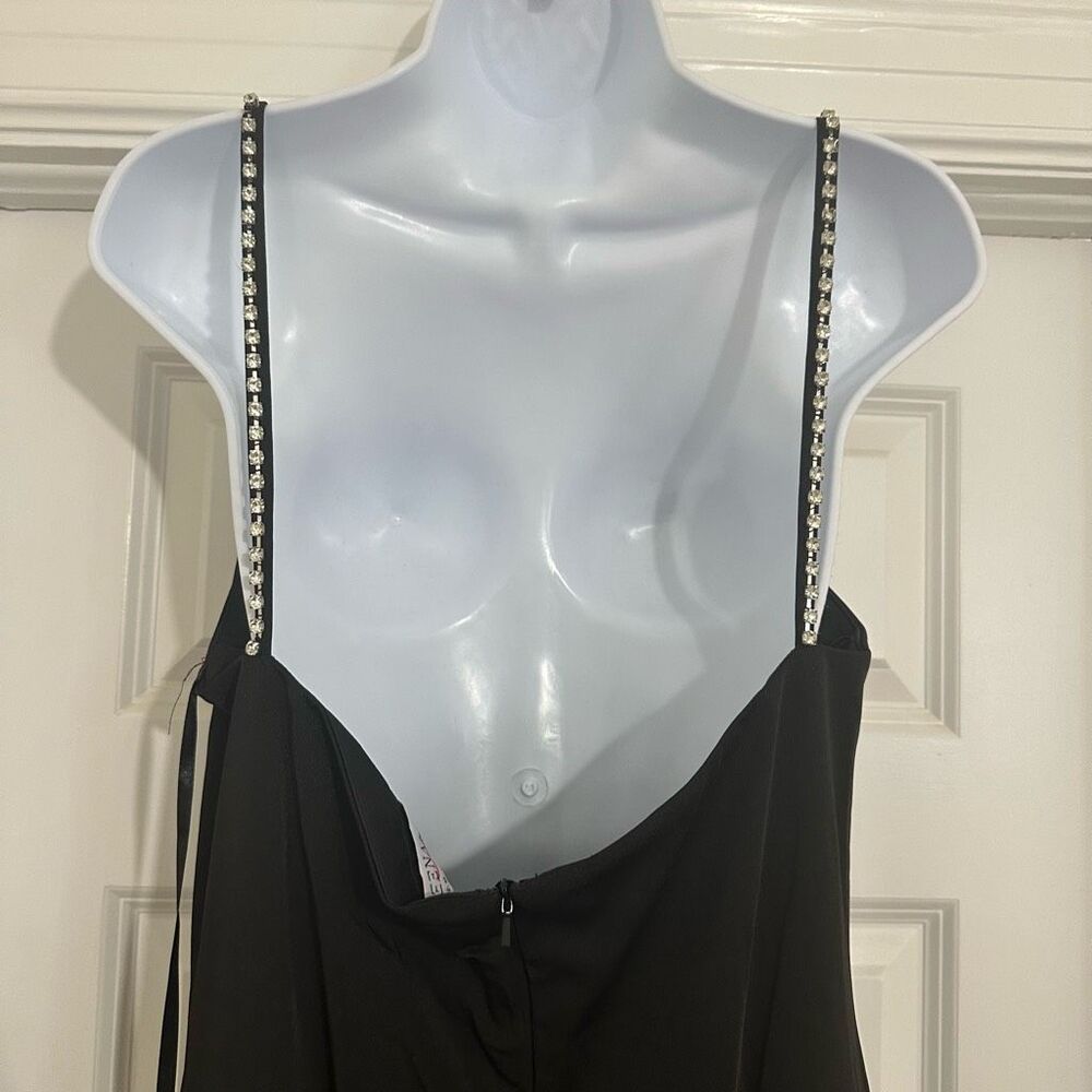MAC DUGGAL IEENA CRYSTAL DETAIL SWEETHEART NECK TRUMPET BLACK - Picture 11 of 12